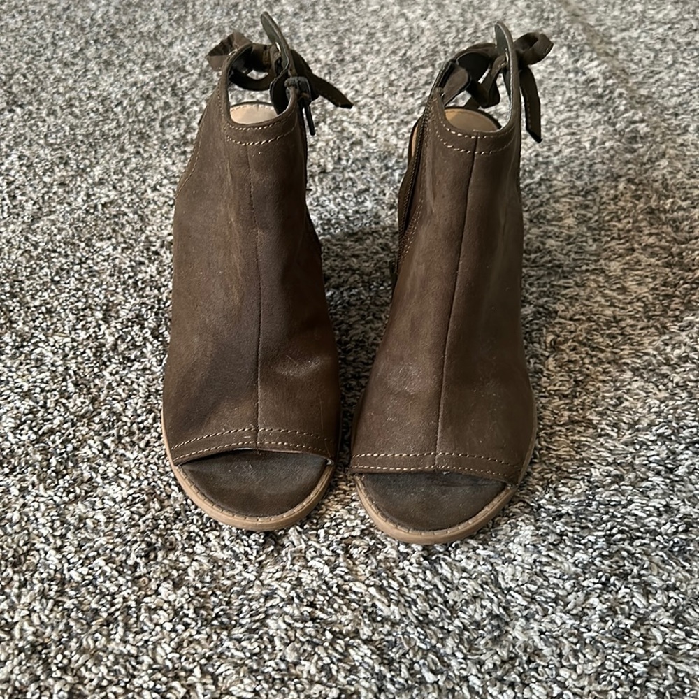 Open toe/heel ankle boots